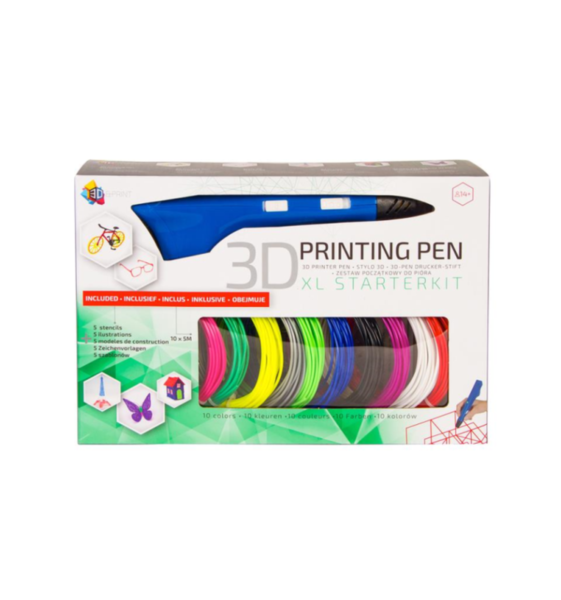 3D Printpen XL Starterkit met 10 kleuren filament - Afbeelding 3