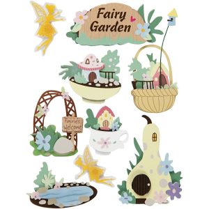 3D stickers Fee en tuin