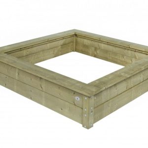 Houten zandbak 0815 Talen vierkant 150×150 cm