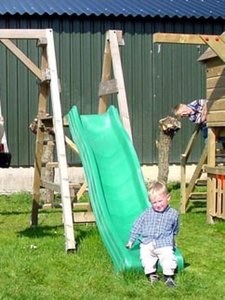 Aanbouw Glijbaan  Compact – platformhoogte 125 cm.