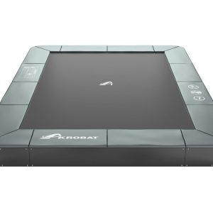 Akrobat Trampoline Flat-to-the-Ground  380×250 Orbit Antraciet zonder veiligheidsnet