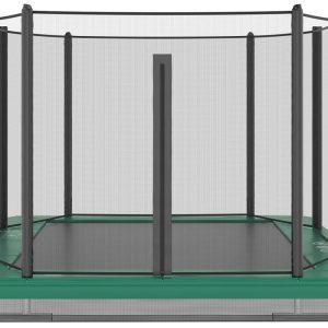 Akrobat Trampoline Inground 335×244 Orbit  Groen incl. veiligheidsnet