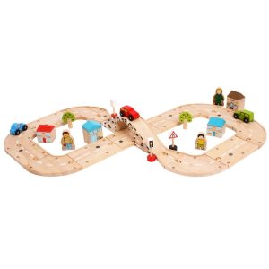 BigJigs BJT031 De Grote Acht Road Way Houten Wegbaan