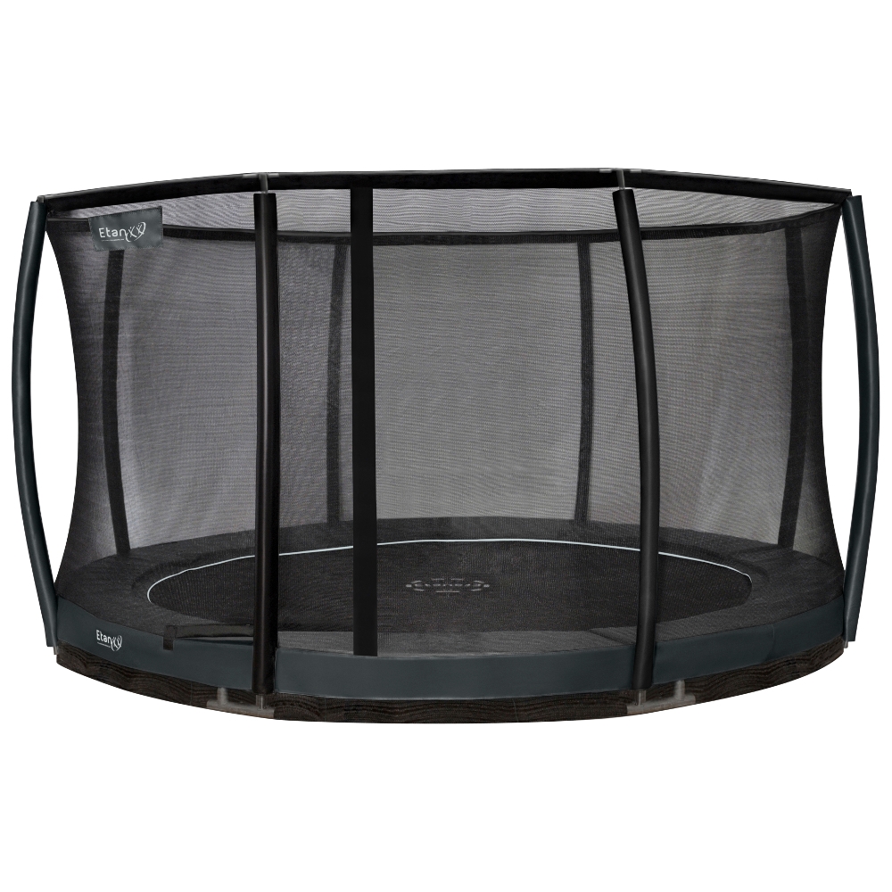 Inground ETAN Premium Gold 430 cm. Grijs + Safety Net Deluxe - Afbeelding 2
