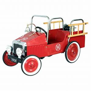 Metalen Trapauto Brandweerwagen