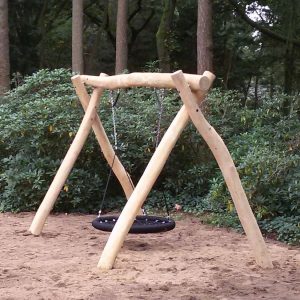 Robinia houten Schommel met vogelnest PREMIUM Openbaar gebruik